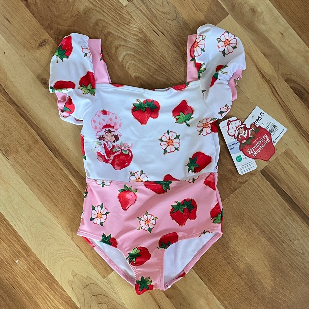 Strawberry Shortcake One Piece Swimsuit - Size 5T